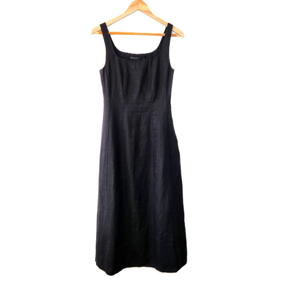 Jenni Kayne NWT Kinney Dress size XS Black Linen Midi